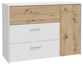 Fiókos komód URO artisan tölgy/ fehér CUGK221R-C853