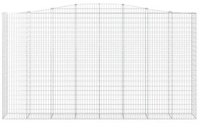 5 db íves horganyzott vas gabion kosár 400x50x220/240 cm