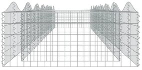 íves horganyzott vas gabion magaságyás 600x100x50 cm