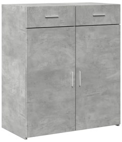 betonszürke szerelt fa tálalószekrény 80 x 42,5 x 93 cm