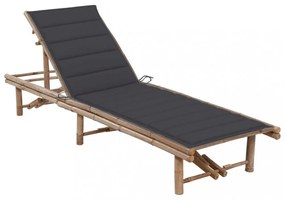 bambusz kerti napozóágy párnával