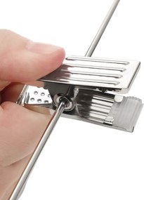 Nadrágtartós vállfák, 12 darabos szett, fekete 42,5 cm széles