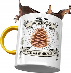 Sárga Bögre Viktor Férj Kolléga Ajándék Nyomtatott Fotóval