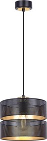 Malavi Design Függőlámpa Kaja 1xE27 Fekete-Arany Led 15W