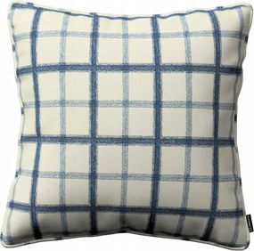 Dekoria Gabi párnahuzat n ecru háttér, kék kockás