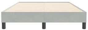 vidaXL ágykeret matrac nélkül Világosszürke 120x210 cm Velvet