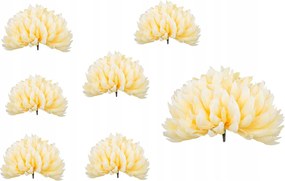 6x Krizantém Termék Fej Művirág Krizantém