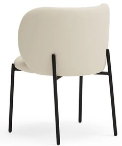 Fehér kárpitozott étkezőfotel szett 2 db-os Mogi – Teulat