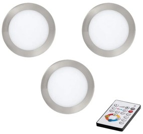 Eglo 78661 - 3 darabos szett, fényerőszabályozható beépíthető mennyezeti lámpatest TINUS LED/6W/230V + távirányító