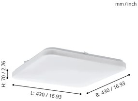 Eglo 97876 - LED Mennyezeti lámpa FRANIA LED/33,5W/230V