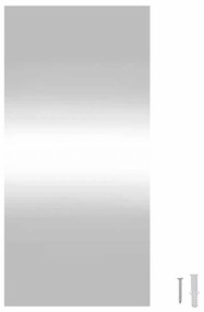 téglalap alakú üveg falitükör LED-lámpákkal 30 x 60 cm