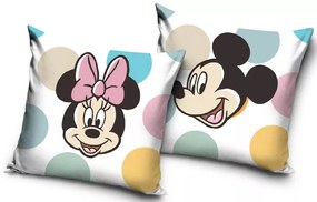 Disney Minnie és Mickey párna díszpárna pöttyös 40x40cm