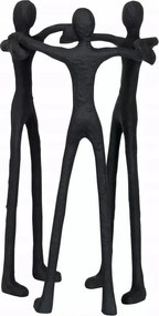 Családi Barátság Figura nappaliba fekete fém loft nagy dekoráció