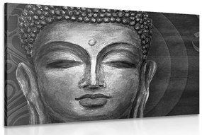 Kép arany Buddha fekete fehérben