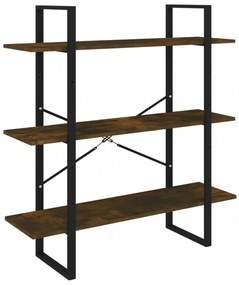 füstös tölgyszínű szerelt fa könyvszekrény 100 x 30 x 105 cm