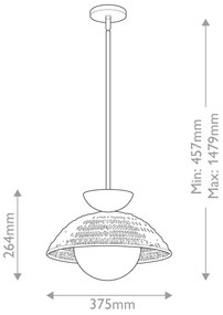 Alora Mood ALM-PERTH-P-GD - Rudas csillár PERTH 1xE27/60W/230V átm. 37,5 cm arany