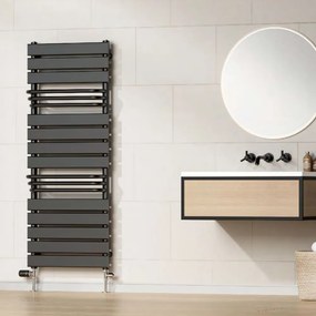 Design törölközőszárító radiátor fekete 500x1290mm Welland Lux | Készletről | Gyors kiszállítással