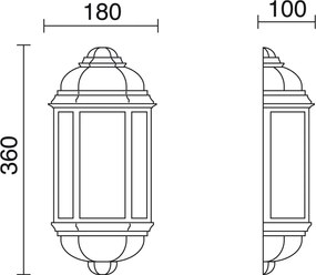 Novolux MEDI 194B-G05X1A-01 Fali lámpa 1x42W/E27 IP43