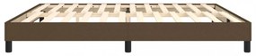 sötétbarna szövet ágykeret matrac nélkül 200 x 200 cm