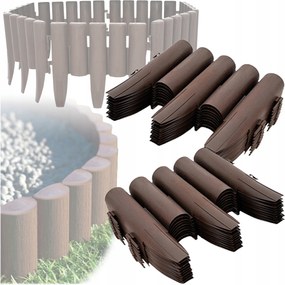 Kerti Rózsafa Gyepszegély Műanyag Kerítés 280x24 CM Szett 2X