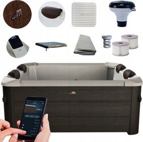 Hidromasszázs medence 6 személyes. merev négyzet alakú 850l Ajándék mSpa