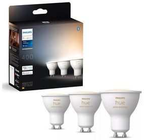 KÉSZLET 3x LED Dimmelhető izzó Philips Hue WHITE AMB. GU10/4,2W/230V 2200-6500K 8720169230095