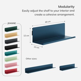 Fali polc JOANNE 400 mm, Modern: tengerészkék