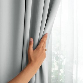 Világosszürke sötétítő függöny 140x270 cm Eyelets – Restilo