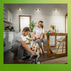 Briloner 7588035 -SZETT 3xLED Fürdőszobai beépíthető mennyezeti lámpa KLIRA 3xLED/4,9W/230V IP44 fekete