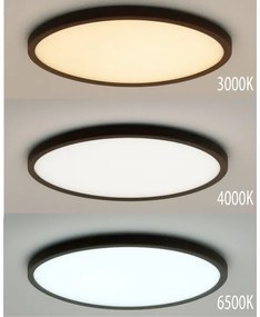 LED mennyezeti lámpa LED/40W/230V 3000/4000/6500K átm. 50 cm barna