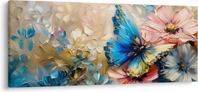 Kép - Virágok és pillangók festése (120x50 cm)