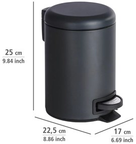 Leman fekete szemetes, 3 l - Wenko