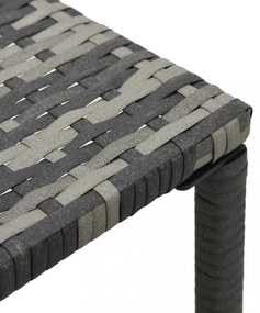 antracitszürke polyrattan napozóágyak asztallal