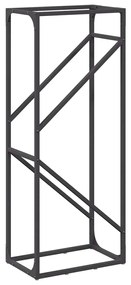 fekete hidegen hengerelt acél tűzifatároló 40x25x100 cm
