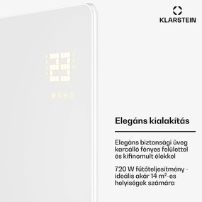 Klarstein Wonderglass infravörös panel | 720 W | 8 - 15 m² | Modern üveg design | 120 cm x 68 cm