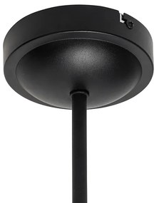 Klasszikus mennyezeti lámpa fekete aranyszínű lámpabúrával 3-lámpás - Nona