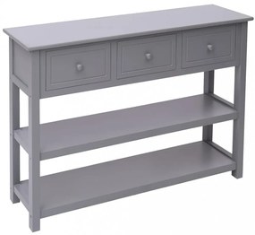 szürke tömör császárfa tálalószekrény 108 x 30 x 76 cm