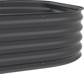 Outsunny Négyzet alakú Magaságyás Kertész Szelektív Terasz 3 Szintes Fűszerhez Zöldséghez Gyümölcshöz Virágokhoz 158 x 109 x 82 cm - Szürke | Aosom