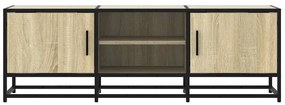 sonoma tölgy színű szerelt fa és fém TV-szekrény 120x35x41 cm