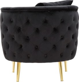 Fekete bársony fotel Bucarest – Mauro Ferretti