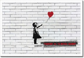 Poszterek keretben 60x40 Theres always hope Banksy