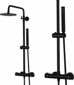 Fekete Zuhanyszett Zuhanyoszlop Zuhanykabinhoz