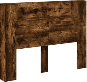 vidaXL LED-es Fejtámla Szekrény Füstölt Tölgy 140 x 16,5 x 103,5 cm