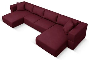 Borvörös sarokkanapé ("U" alakú) Esther – Milo Casa