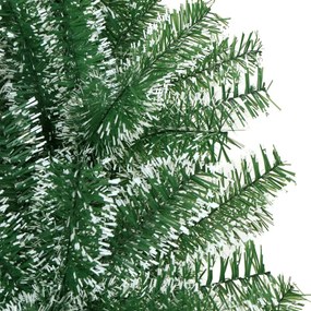 zöld műkarácsonyfa hóval 210 cm