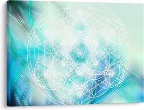 Kép - Merkaba türkiz háttérrel (70x50 cm)