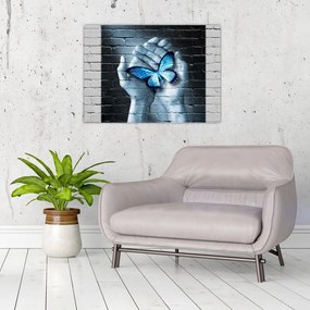 A pillangó képe a falon (70x50 cm)