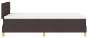 Box Spring Ágy Matraccal Sötétbarna 120x200 cm Szövet