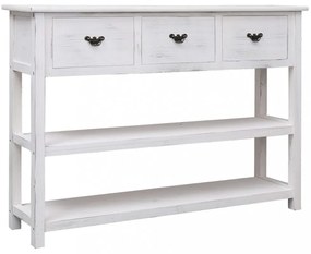 fehér tömör császárfa tálalószekrény 108 x 30 x 76 cm