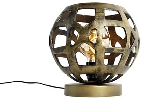 Ipari asztali lámpa antik arany - Bobby